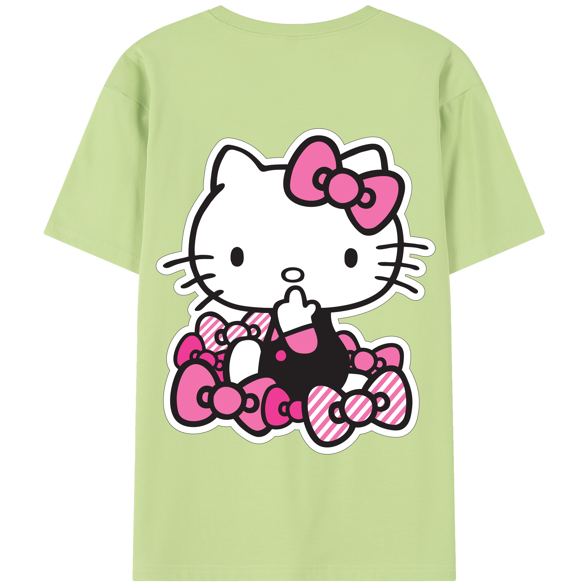 （画像用） Hello Kitty ハローキティ 綿100％半袖Tシャツ（背面プリント）